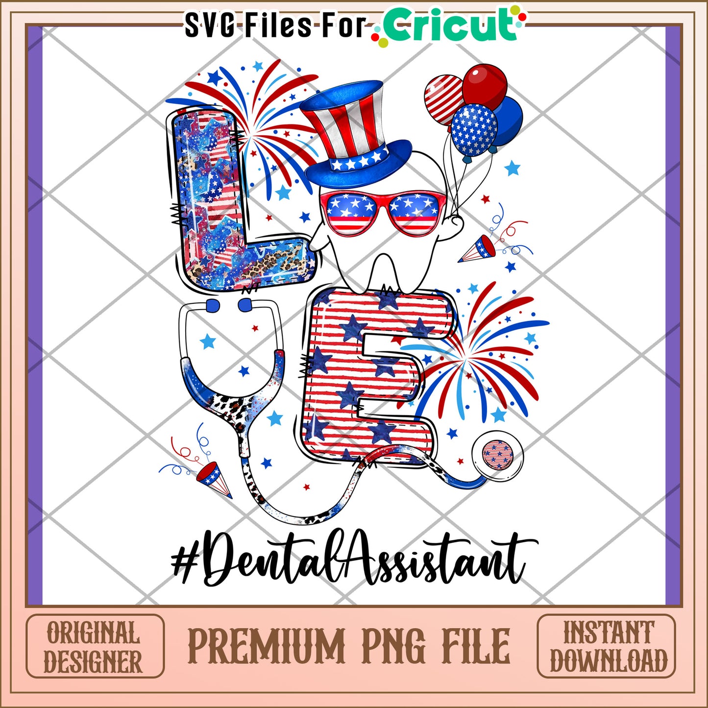 Patriotic Dental Assistant PNG