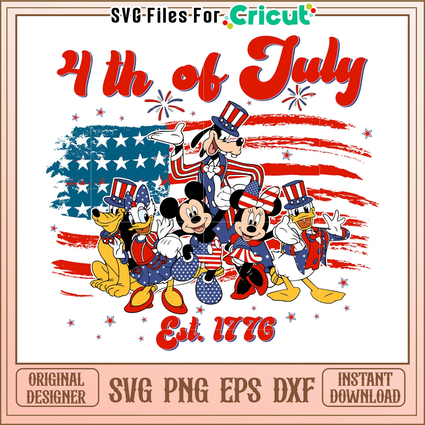Patriotic Disney SVG Design Download