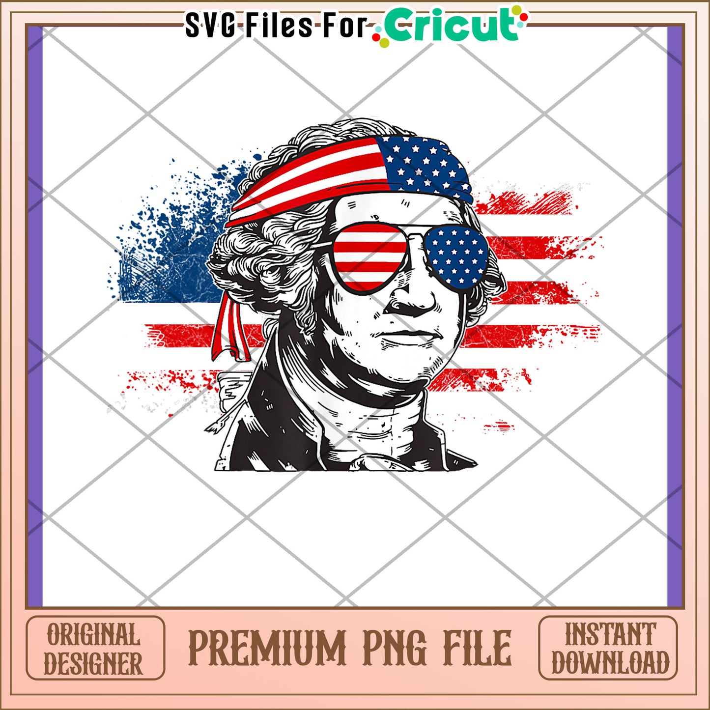 Patriotic George Washington PNG