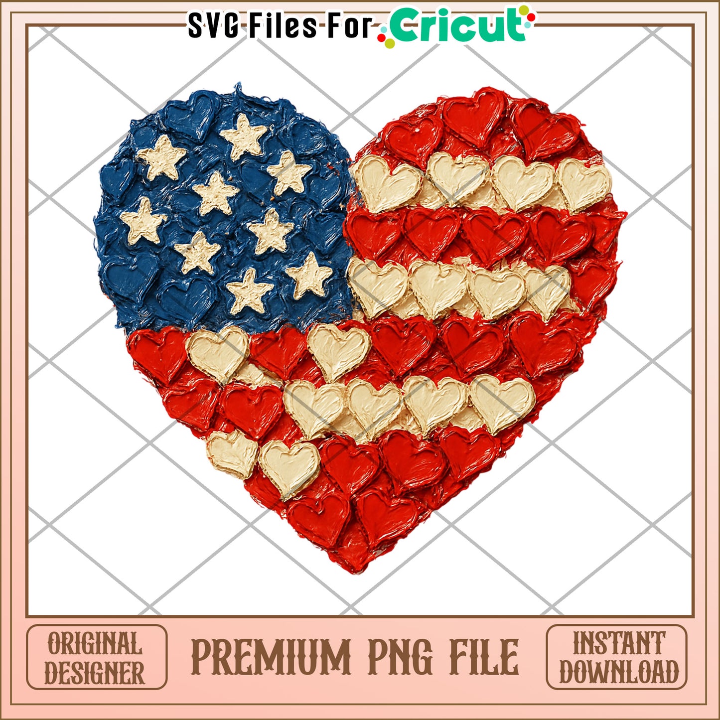 Patriotic Heart PNG American Flag Hearts Design