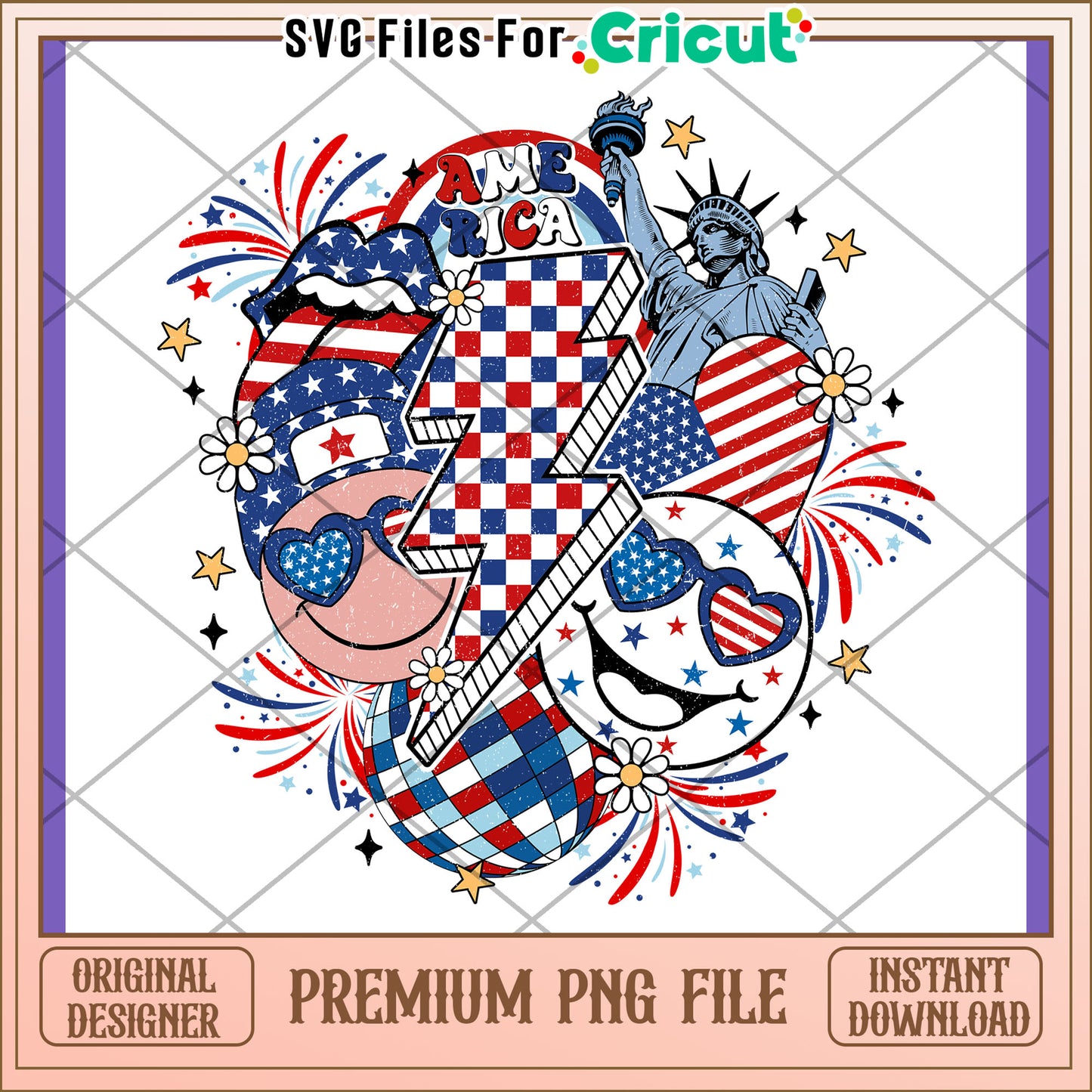 Patriotic PNG Design 4th of July Download