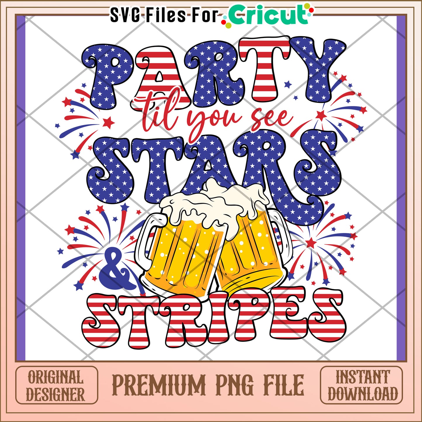 Patriotic Party Stars Stripes PNG