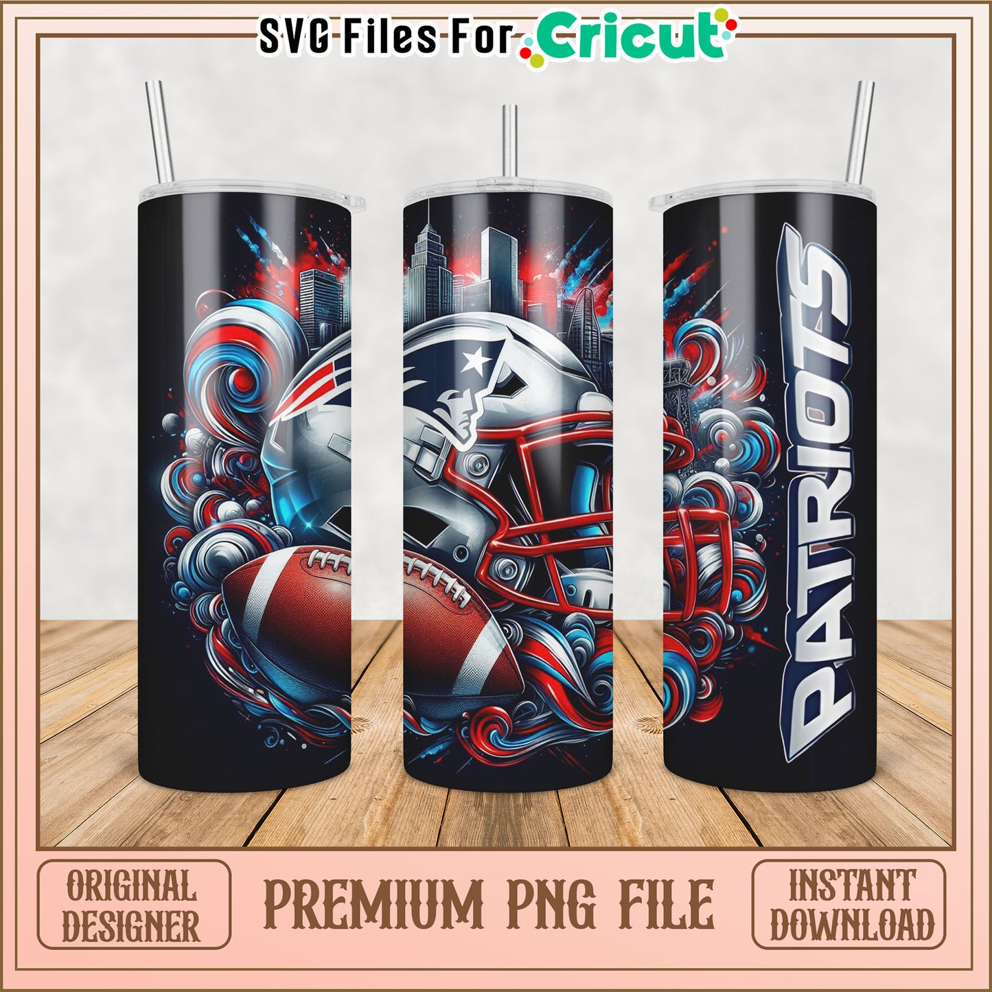 Patriots Tumbler PNG Sublimation