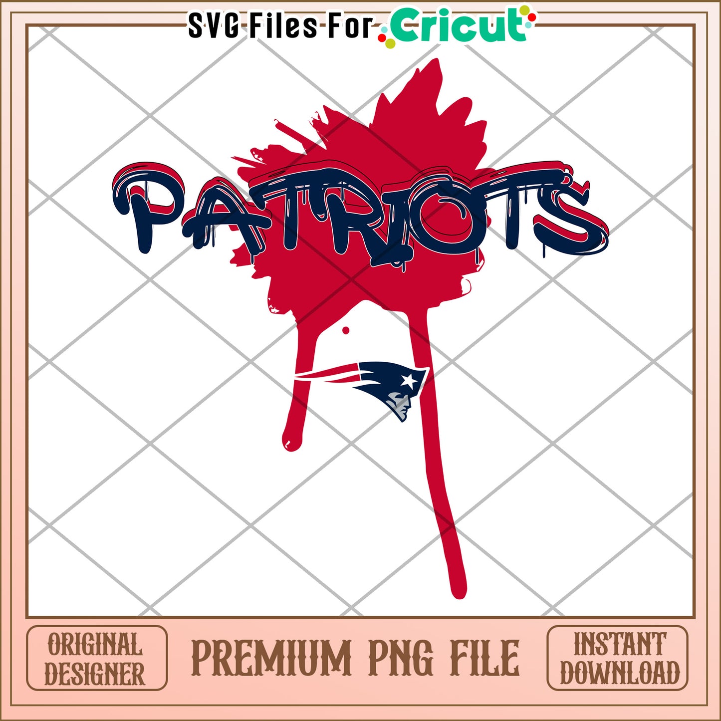 Patriots team logo design, instant download PNG file for crafting
