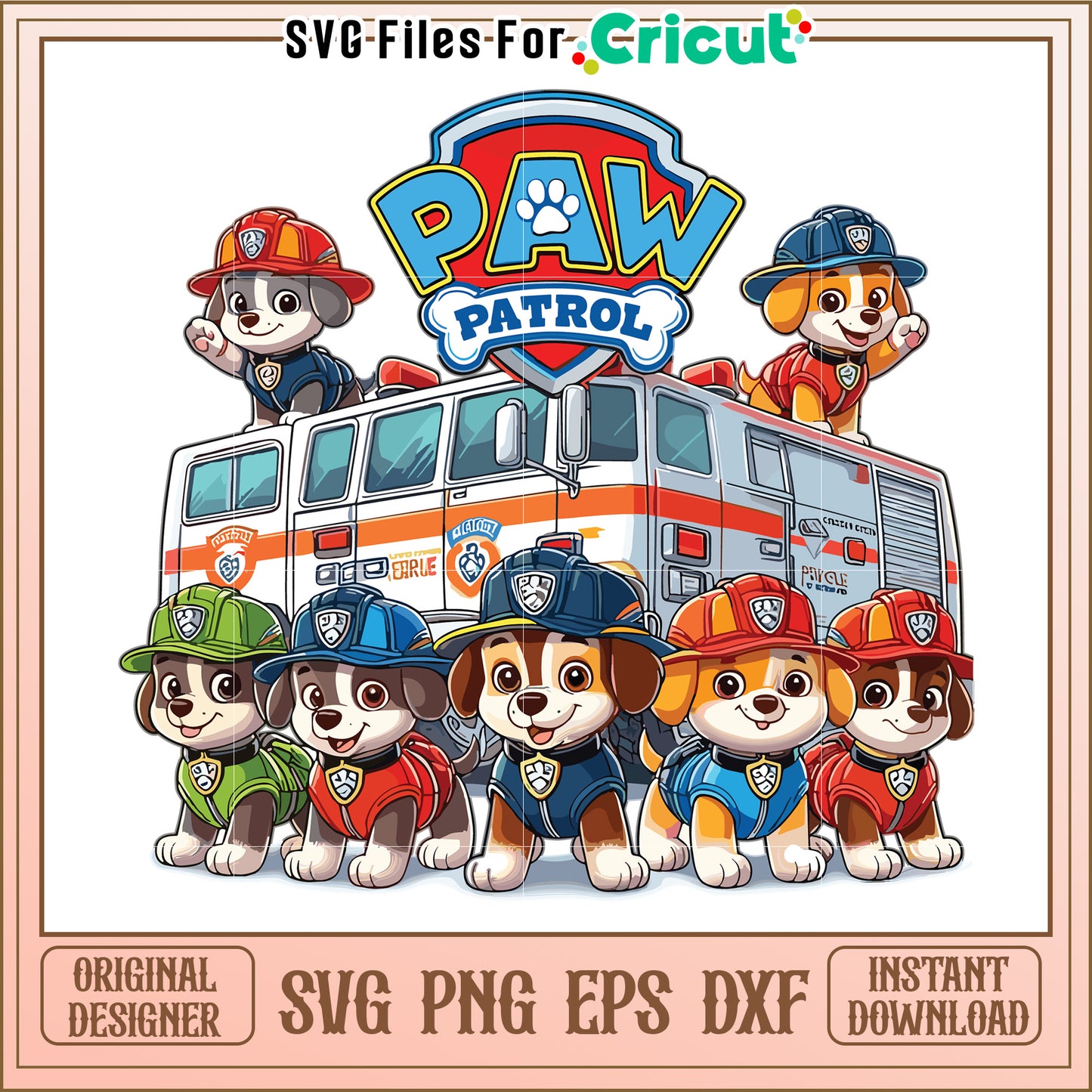 Paw patrol characters svg, paw patrol cartoon svg, rescue dogs svg