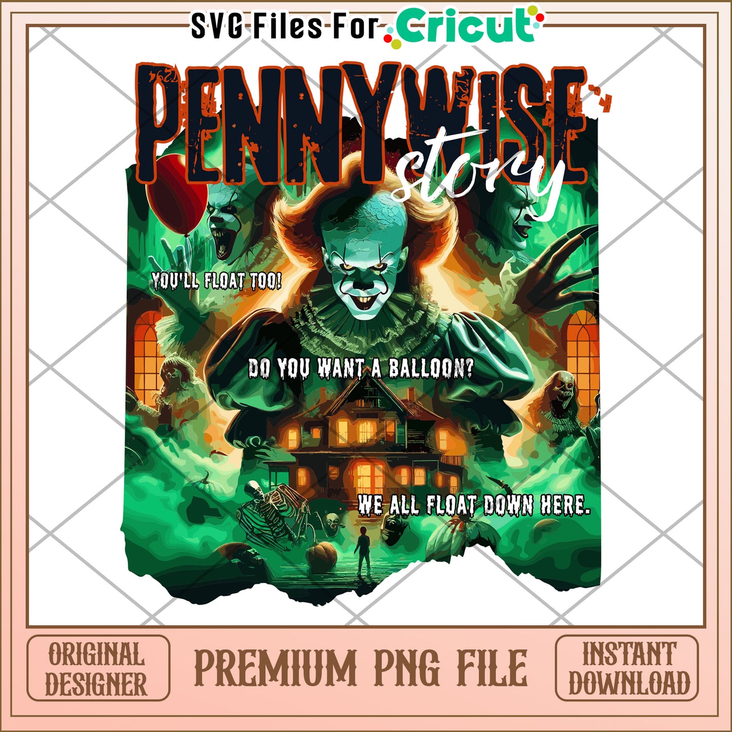 Pennywise story png, halloween horror nights png, halloween png
