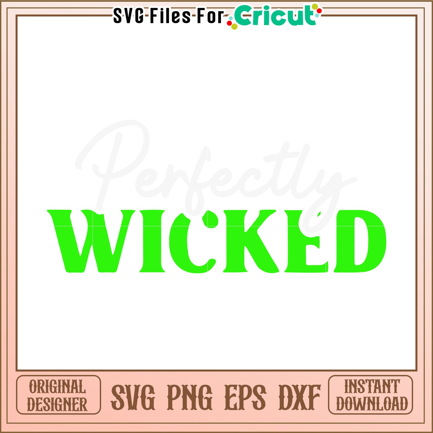 Perfectly Wicked Decorative SVG Design, ideal for unique projects