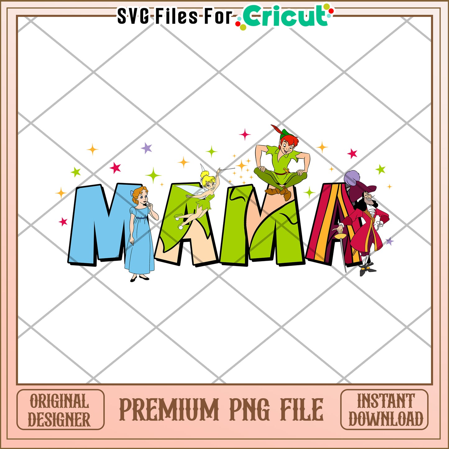 Peter Pan Mama PNG Cricut Design