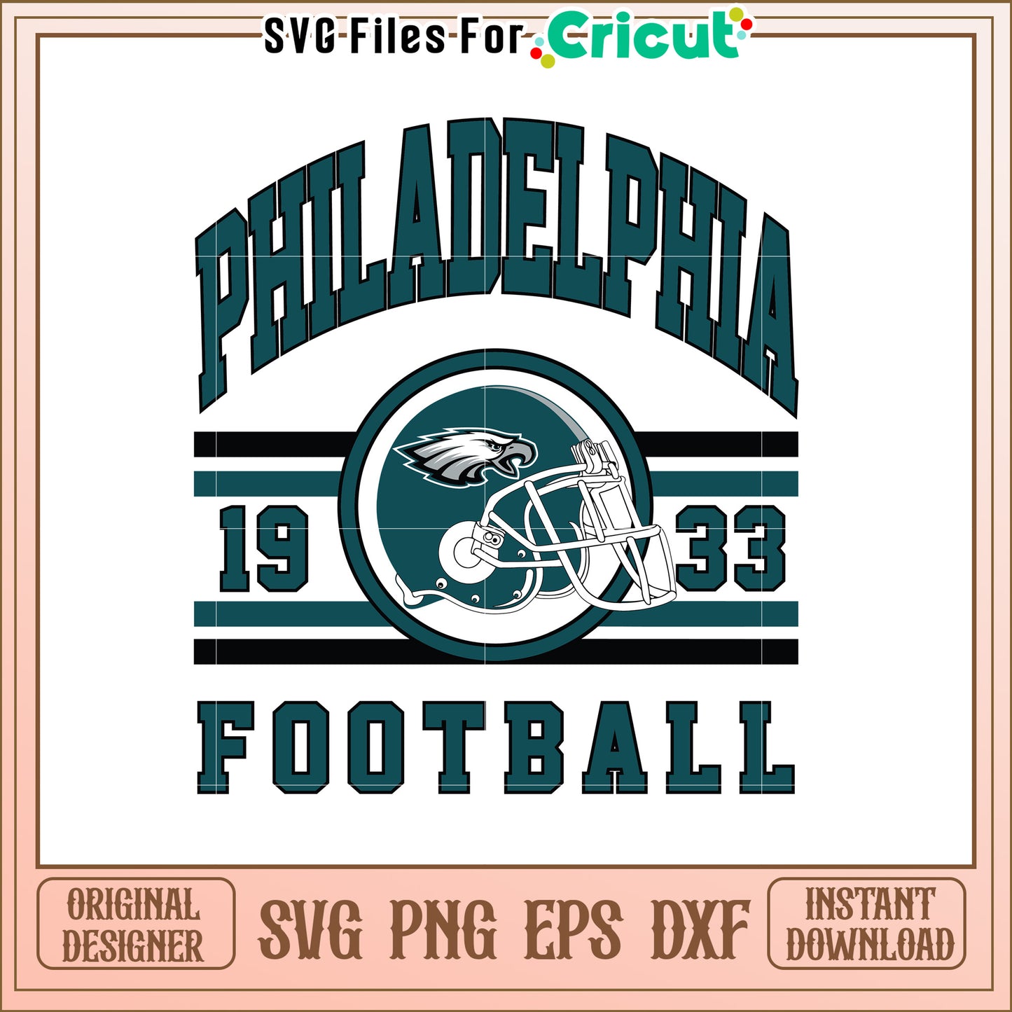 Philadelphia Eagles Football SVG Design Vintage Style