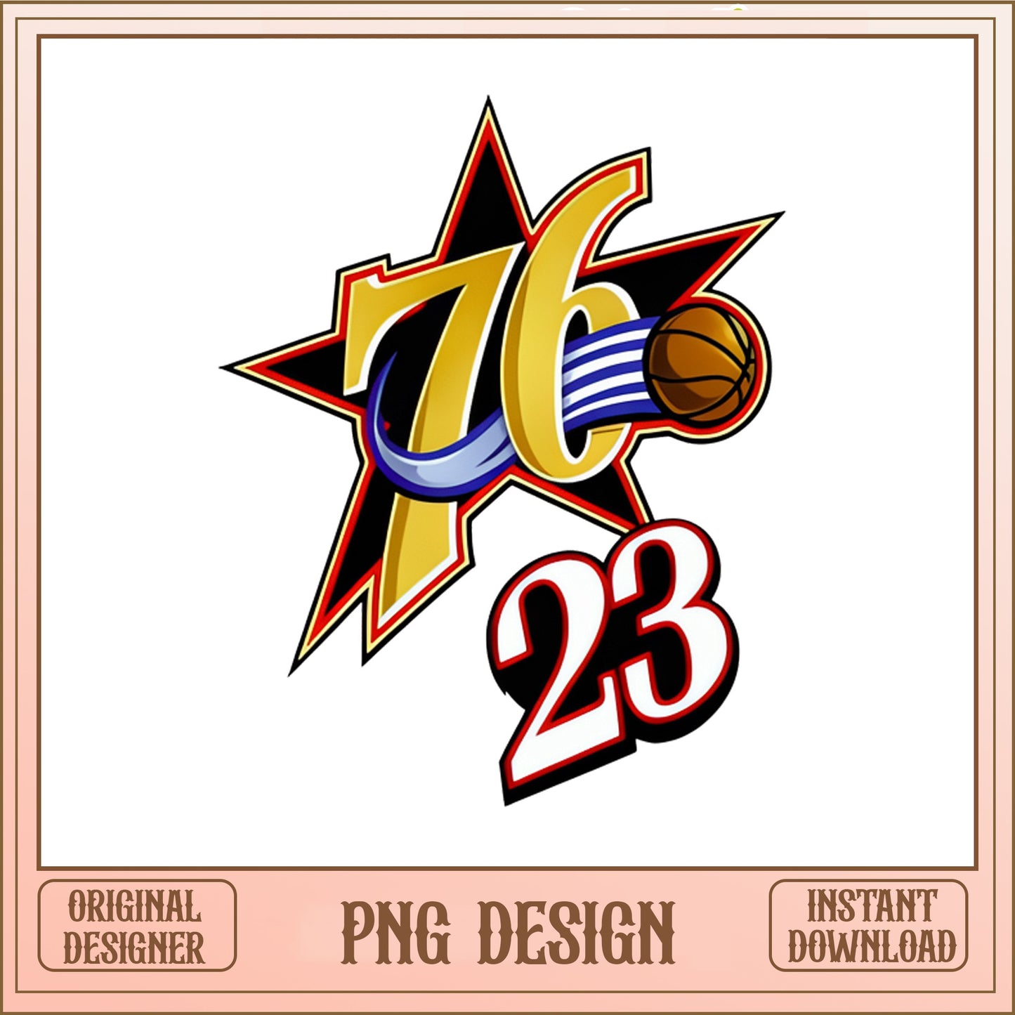 Philadelphia 76ers Basketball Star PNG, NBA Team PNG, Sports PNG