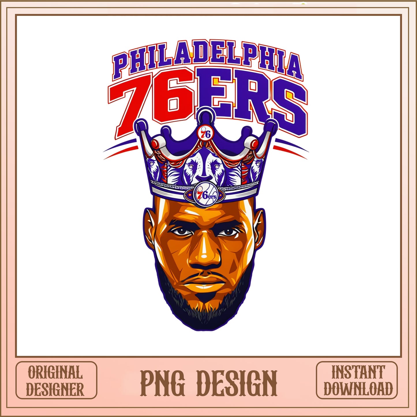 Philadelphia 76ers King Crown PNG, NBA Basketball PNG, Sixers PNG