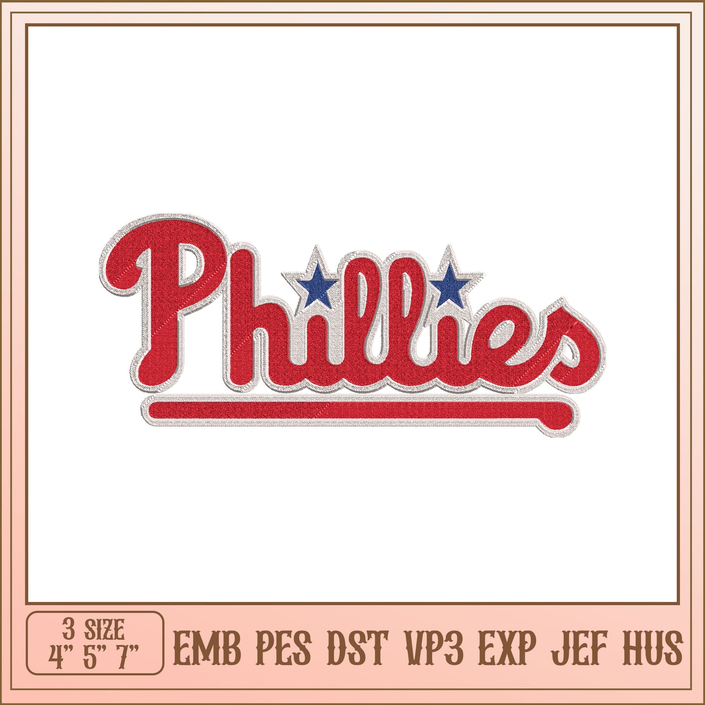 Phillies Embroidery Design