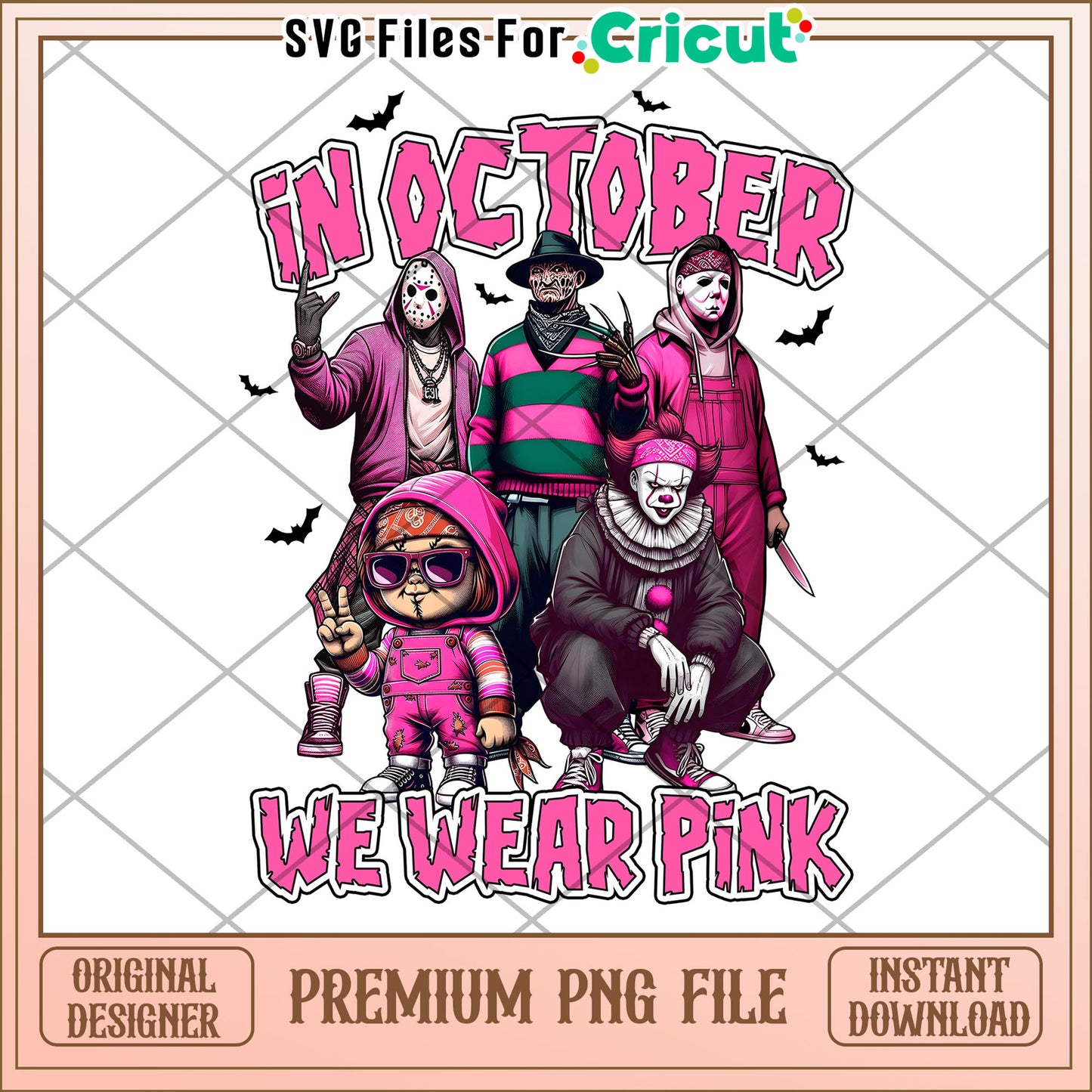 Pink october png, halloween jokes png, halloween drawings png