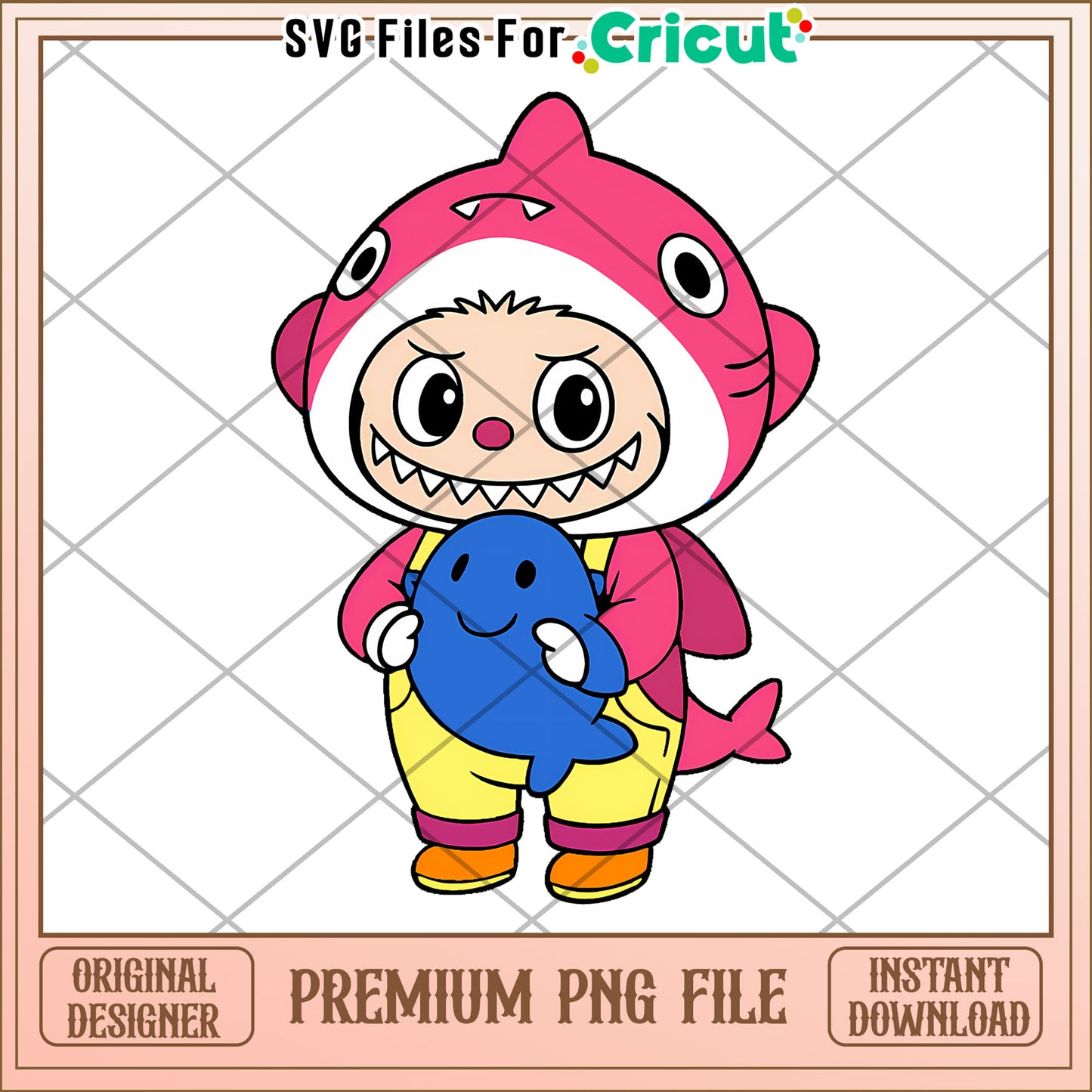 Pink shark labubu png, labubu candy png, pop mart labubu dolls png