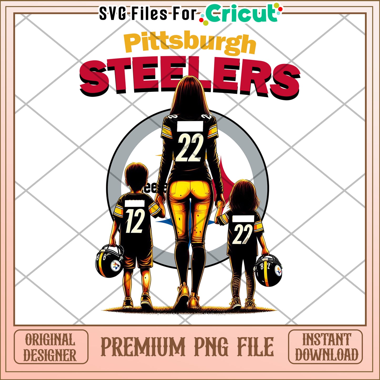 Pittsburgh Steelers Family Graphic Design, Premium PNG File Download