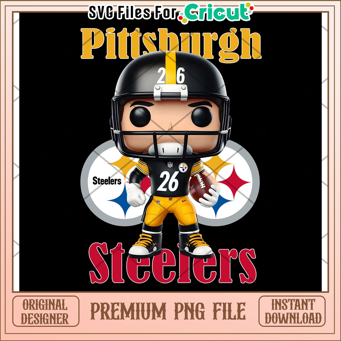 Pittsburgh Steelers PNG File, Perfect for Crafts and Design Projects