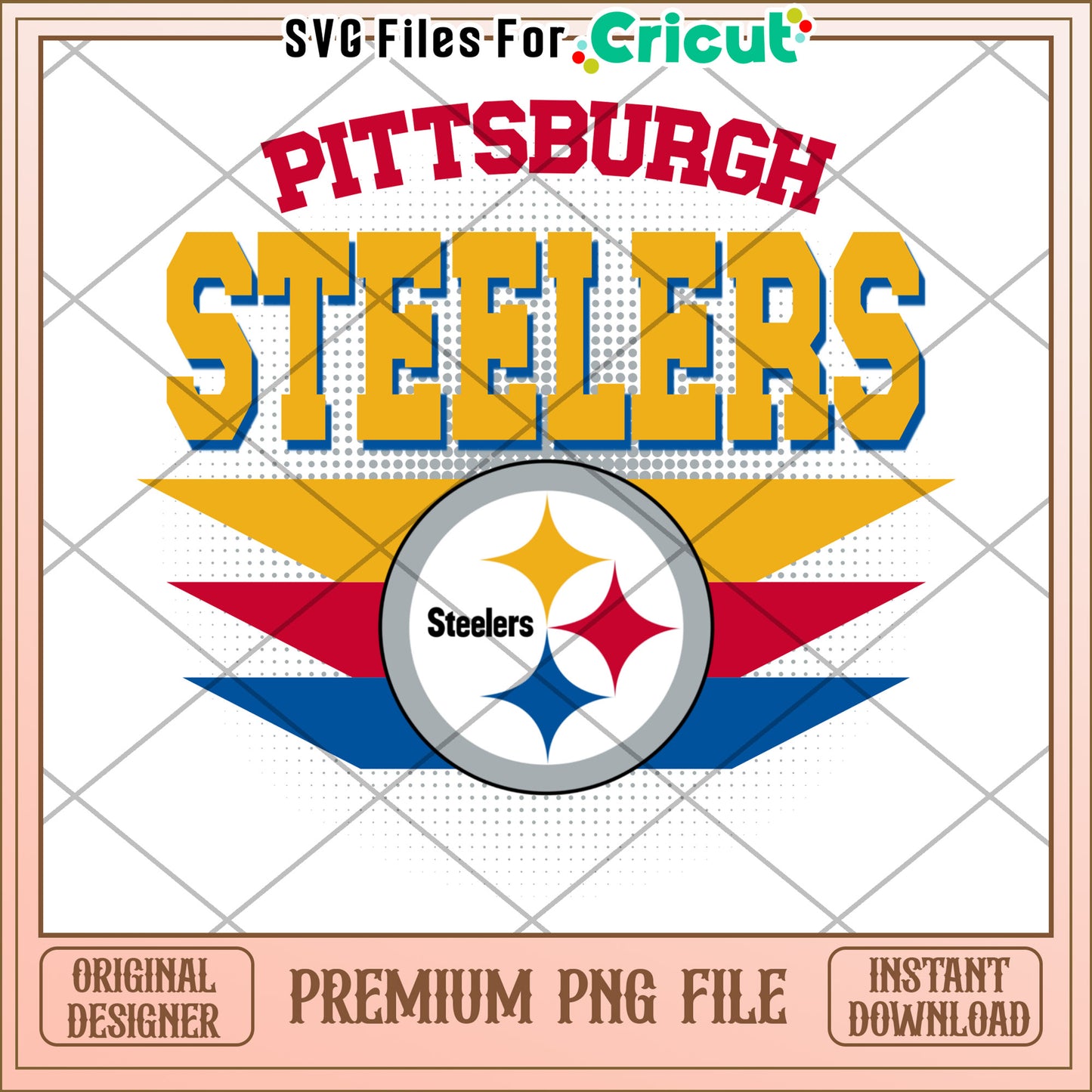 Pittsburgh Steelers logo design for Cricut projects, premium PNG file