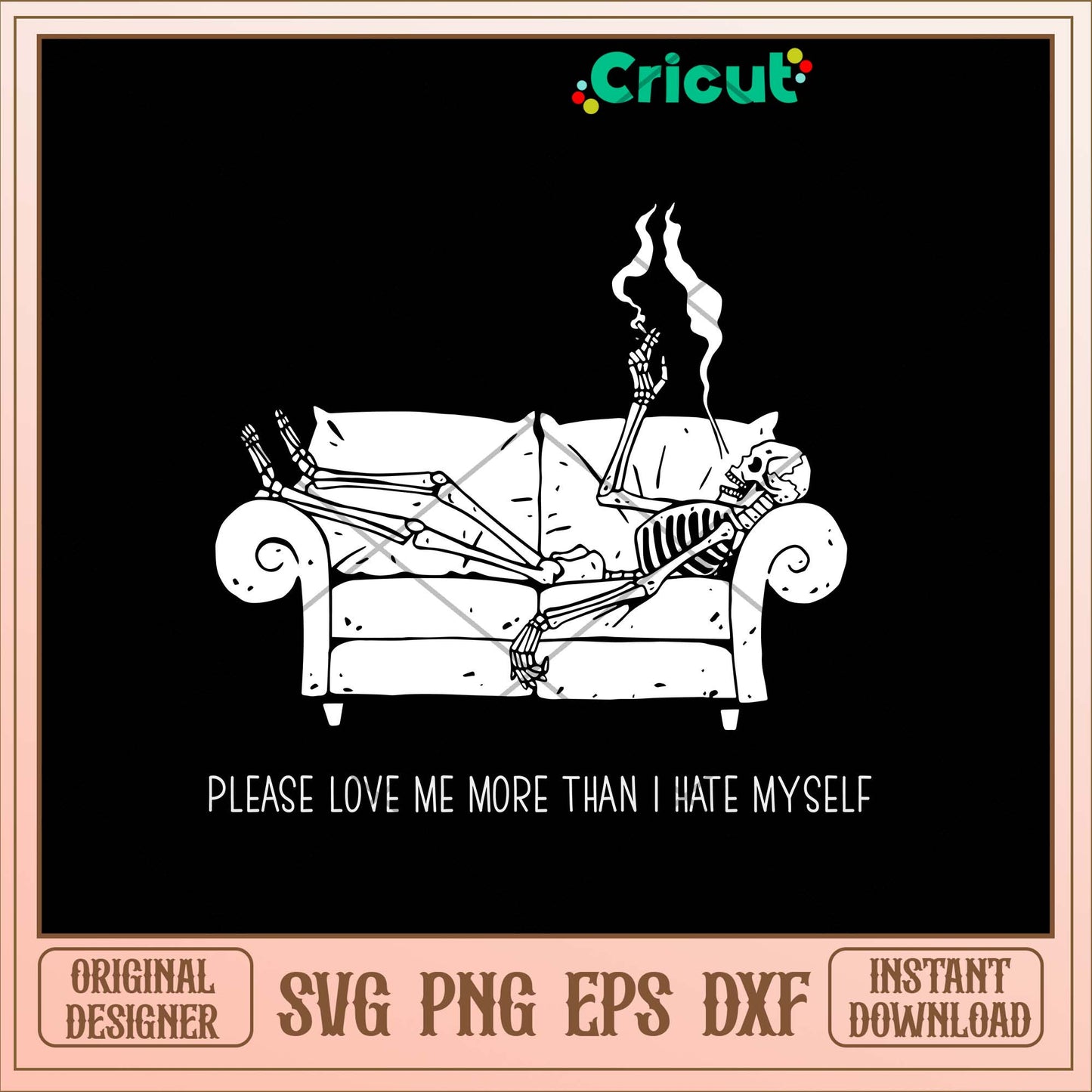 Please Love Me More Than Svg, Skeleton Smoke Svg-Svgfilesforcricut