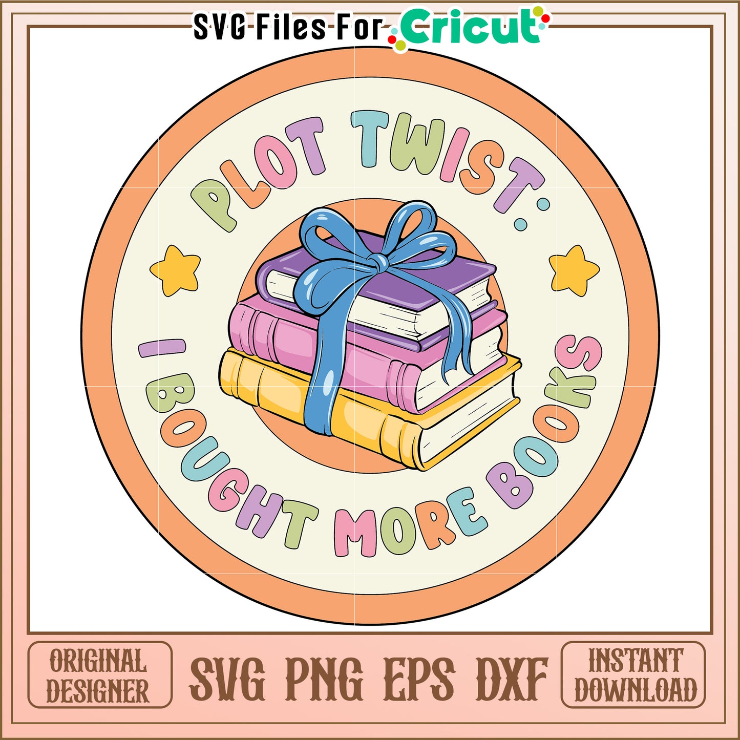 Plot Twist Book SVG Cut File Instant Download