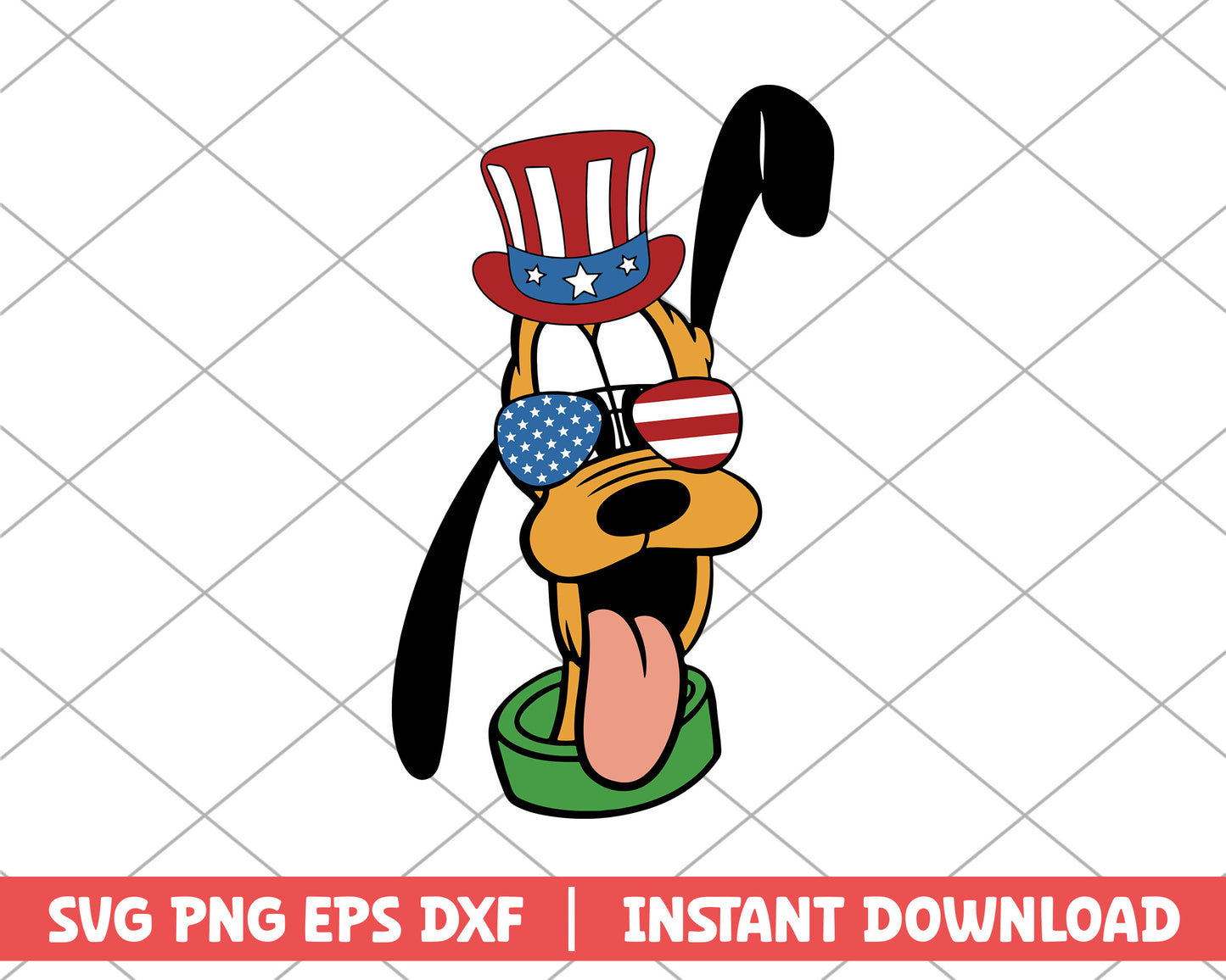 Pluto dog america disney svg