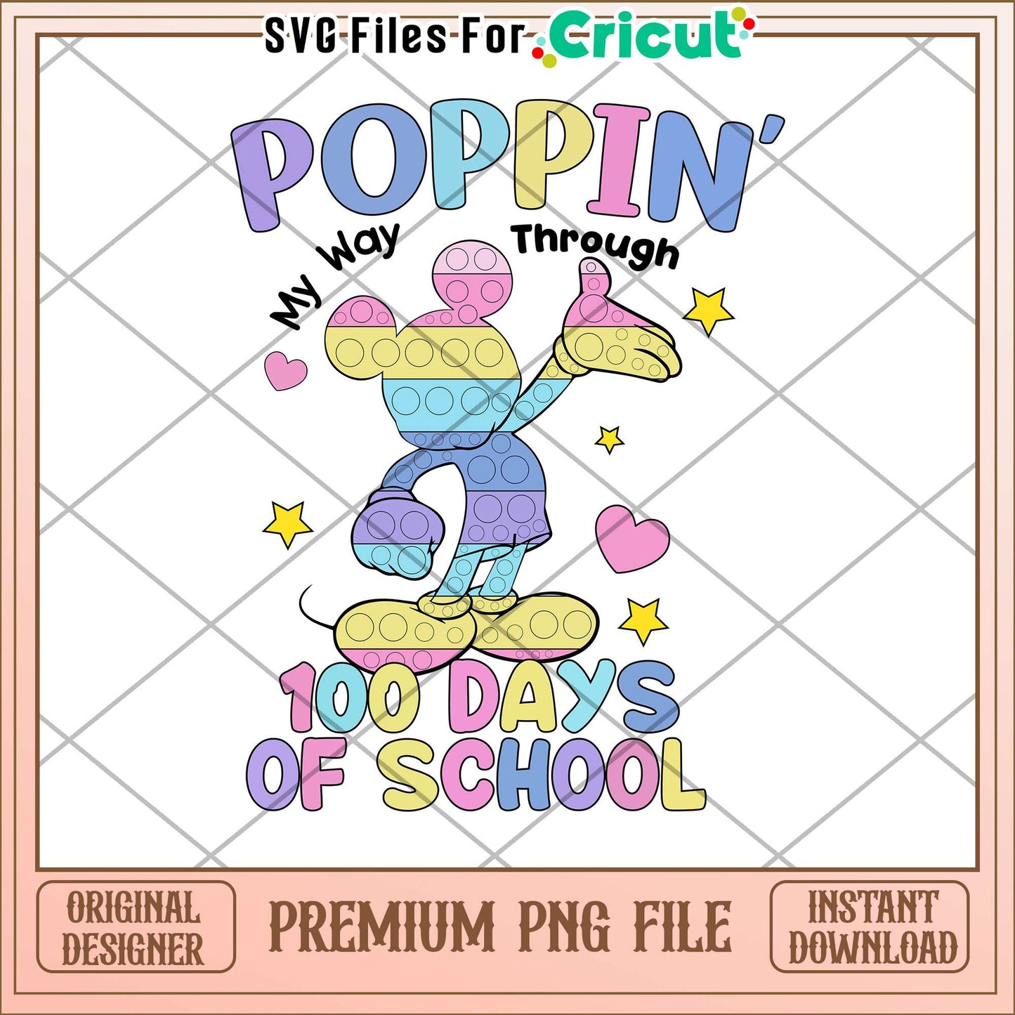 Poppin my way through last days of school mickey png, mickey poppin png