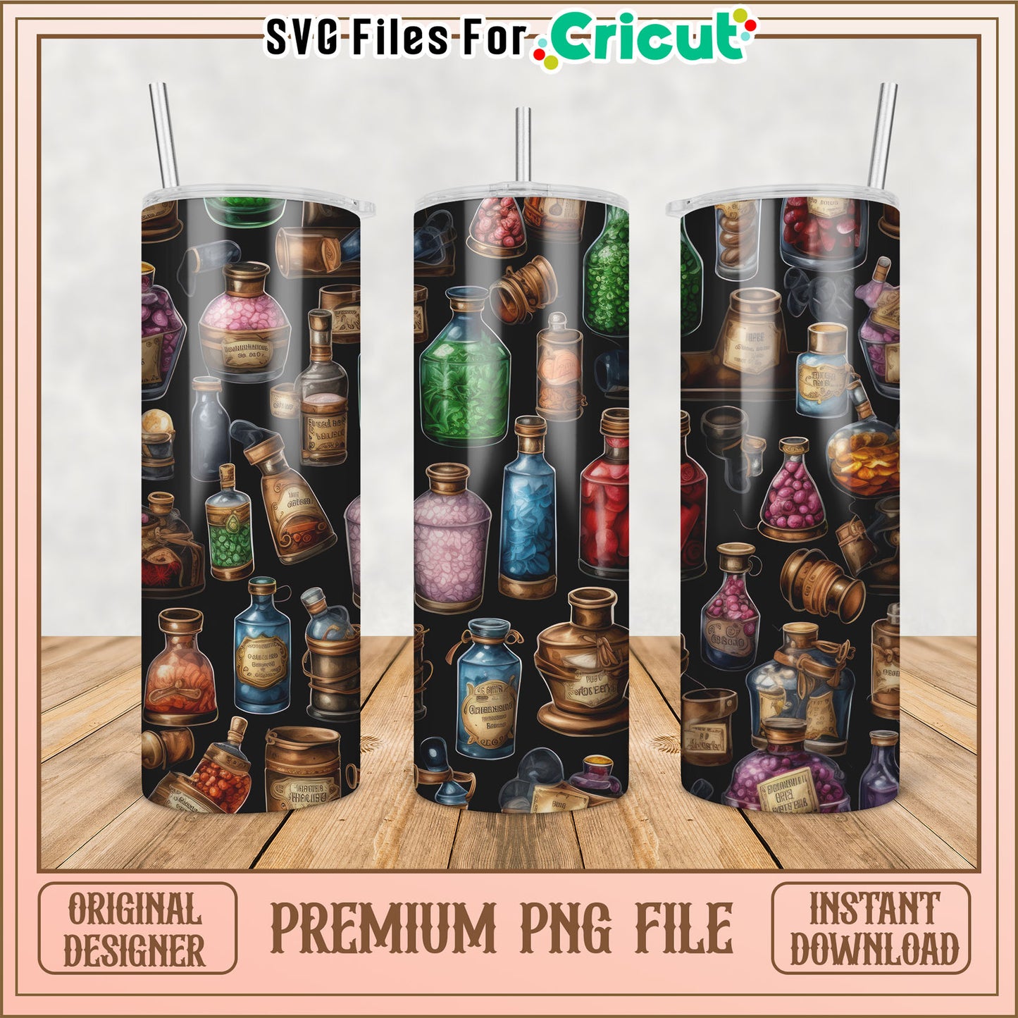 Potion Tumbler PNG Cricut Design