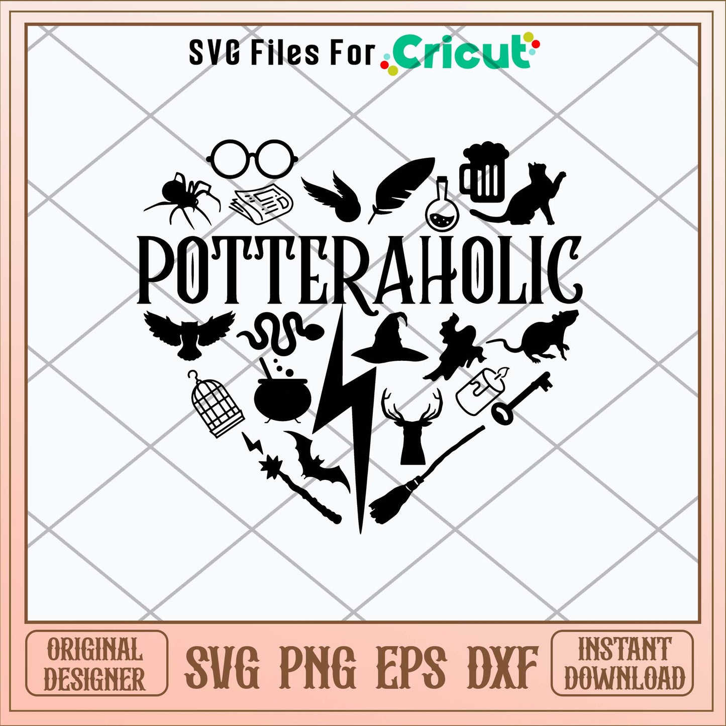 Potterholic Svg, Harry Potter Potteraholic Svg-Svgfilesforcricut