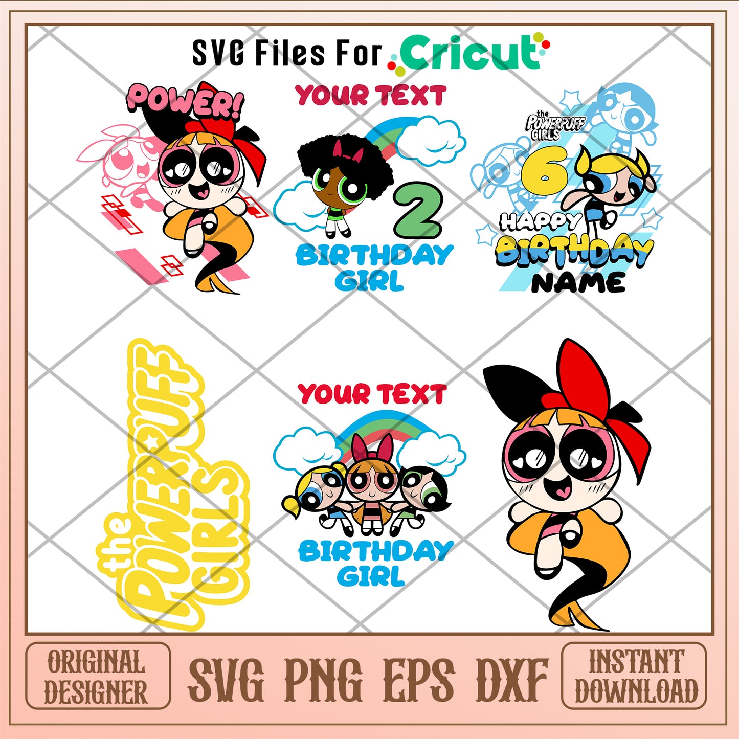 Powerpuff Girls Celebration SVG Bundle