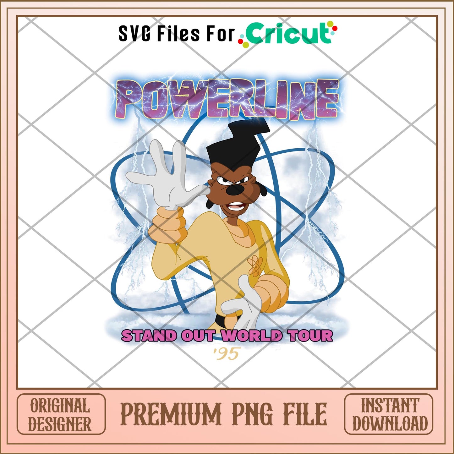 Powerline World Tour 95' png, Disney characters png, Digital Download