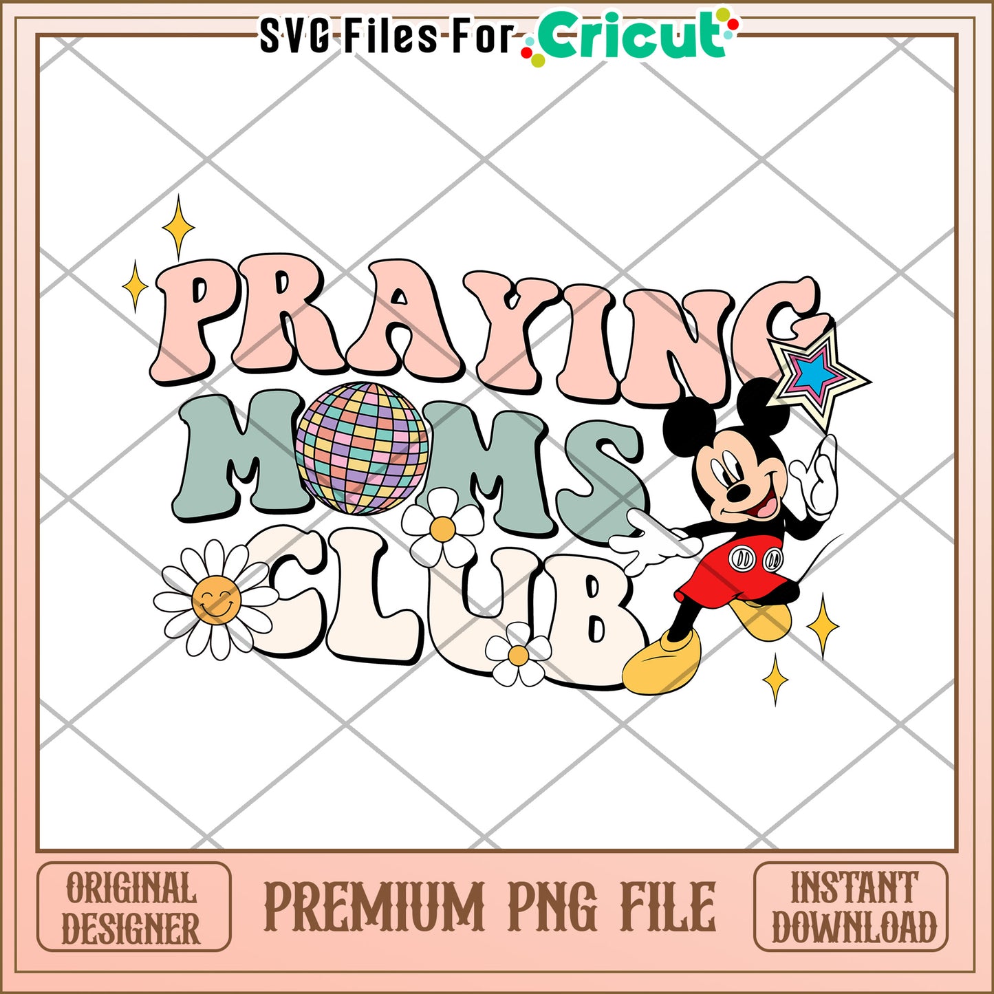 Praying Moms Club PNG Mickey Mouse