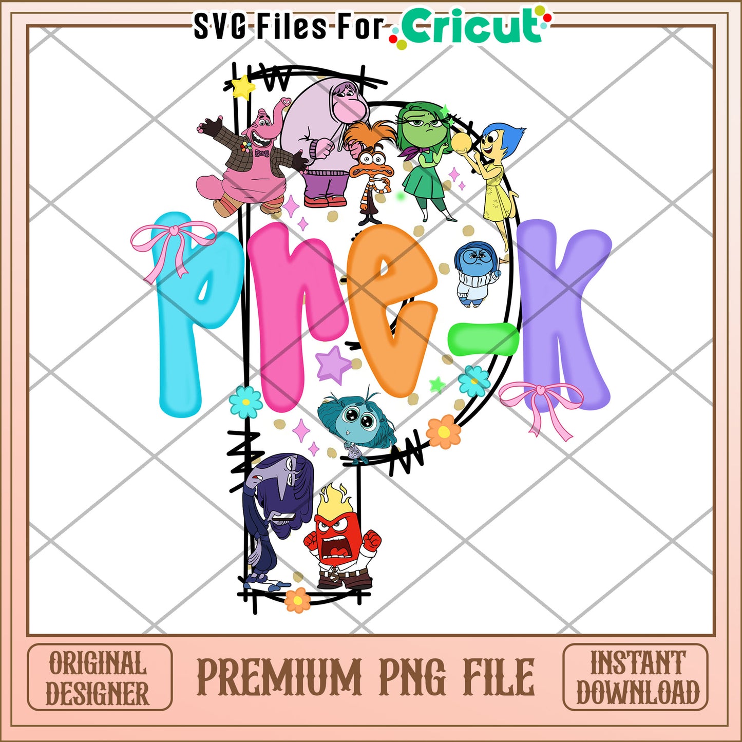 Pre k inside out design png, cute design png, back to school time png