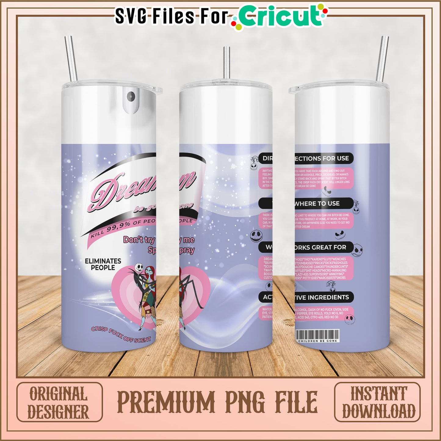 Premium PNG Tumbler Design for Cricut Dream Spray Product