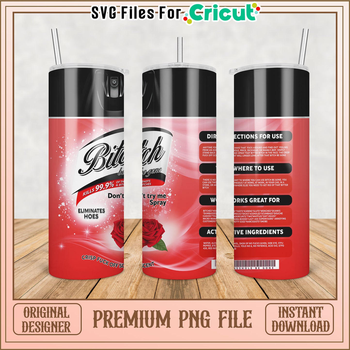 Premium PNG Tumbler Design for Cricut Instant Download Gift Idea