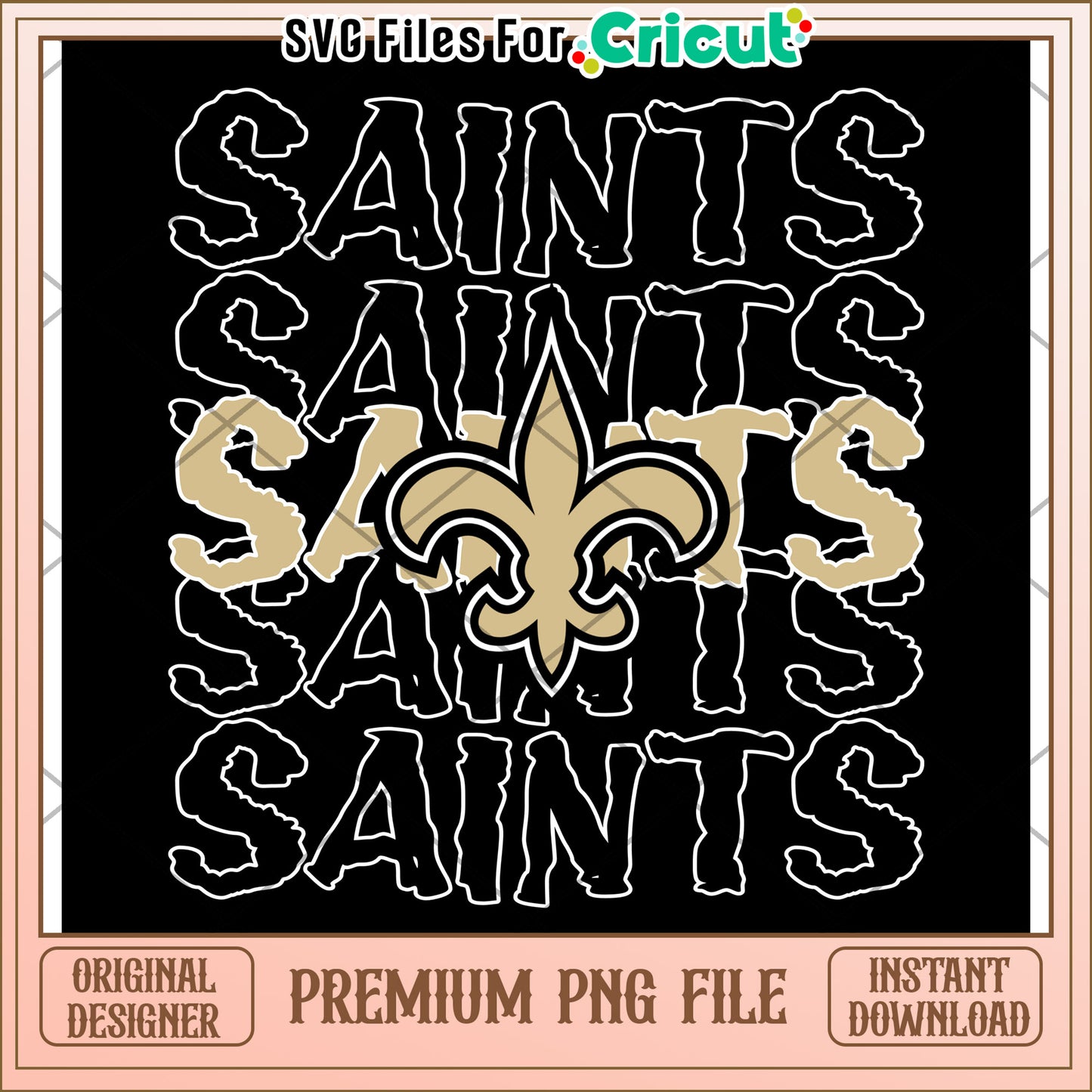 Premium Saints PNG Design for Cricut, ideal for crafting projects