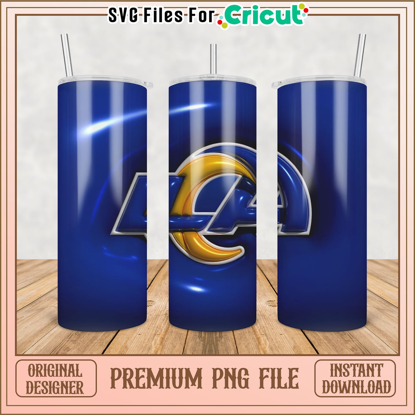 Premium Tumbler PNG Design for Cricut Instant Download File