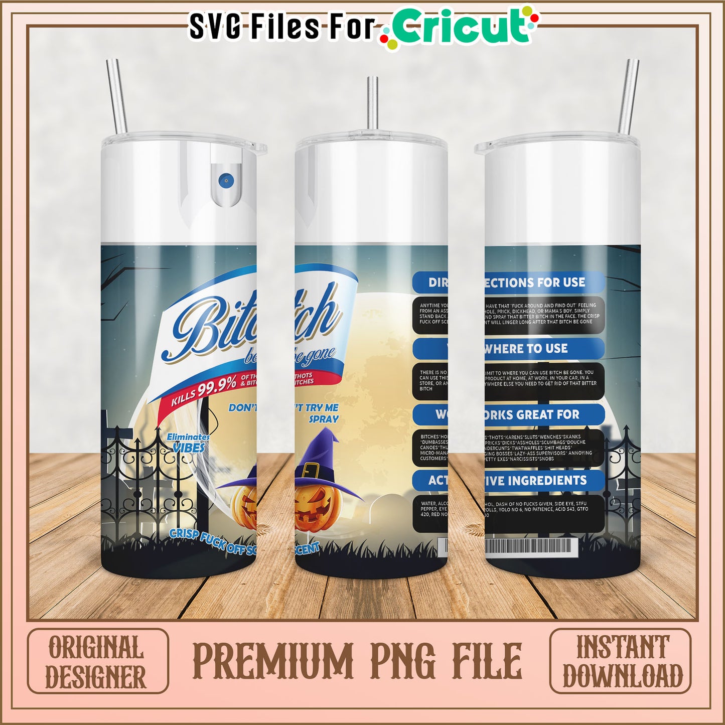 Premium Tumbler PNG Design for DIY Projects and Cricut Users