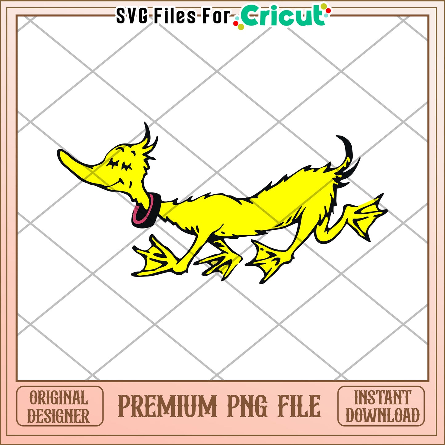 Premium Yellow Duck PNG Cricut File