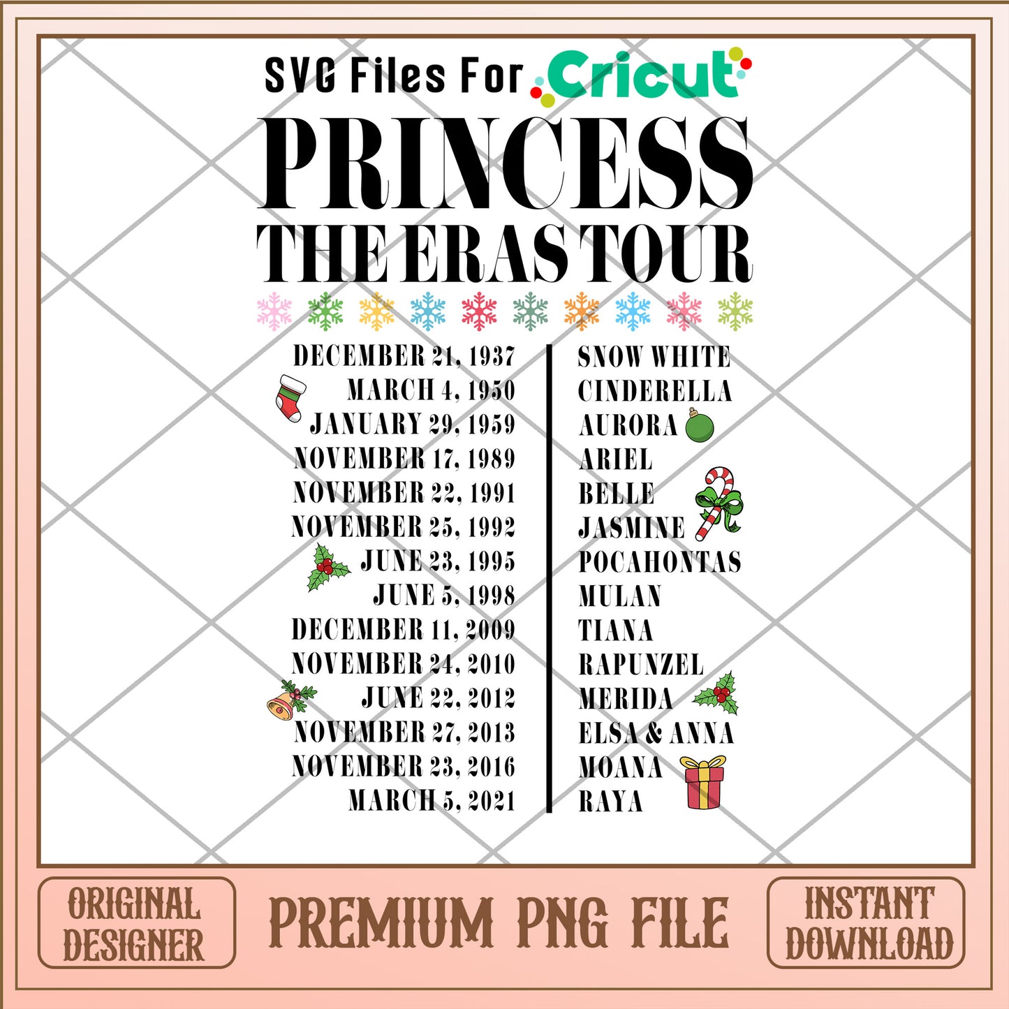 Princess the eras tour png, disney princess png, christmas png
