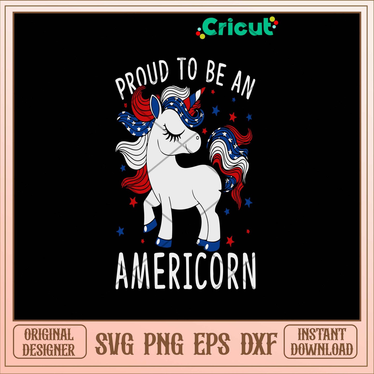Proud To Be An Americorn Svg, Unicorn Svg-Svgfilesforcricut
