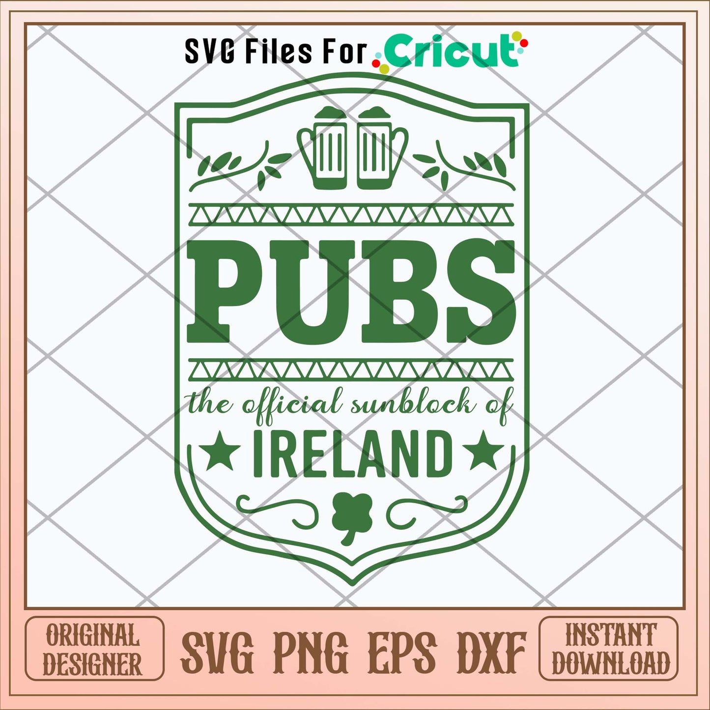 Pubs The Official Sunblock Of Ireland Svg, Png Dxf Eps File-Svgfilesforcricut
