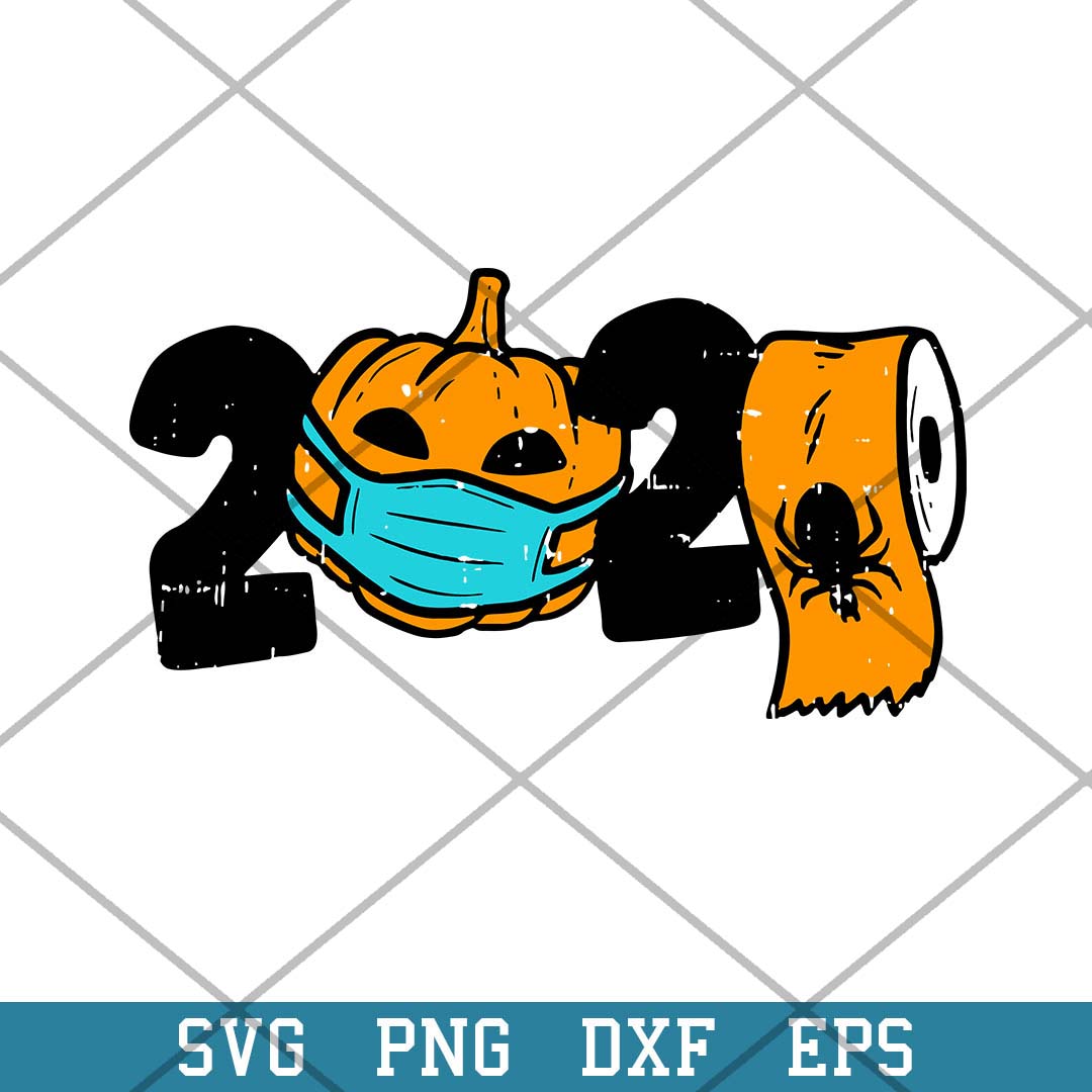 Pumpkin Face Mask Toilet Paper Halloween Svg, Halloween Svg-Svgfilesforcricut