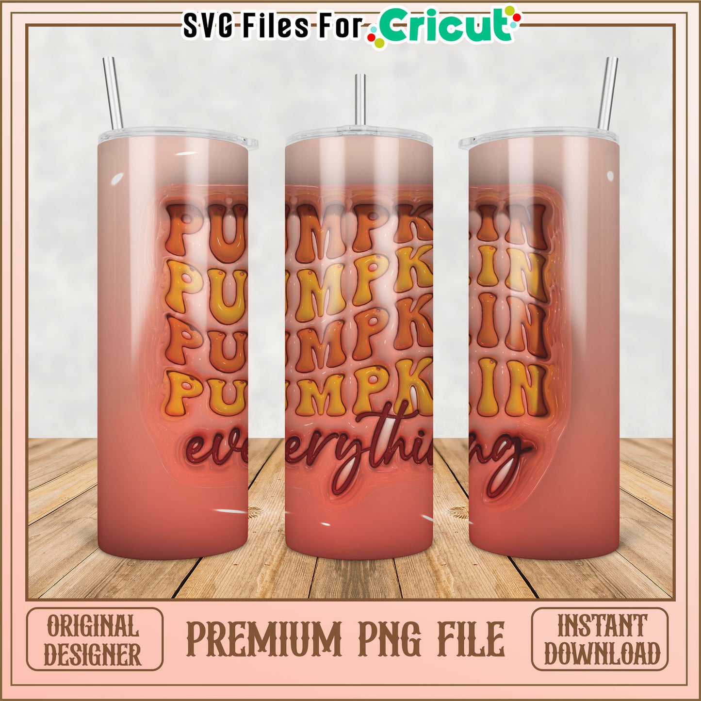 Pumpkin Spice Tumbler PNG