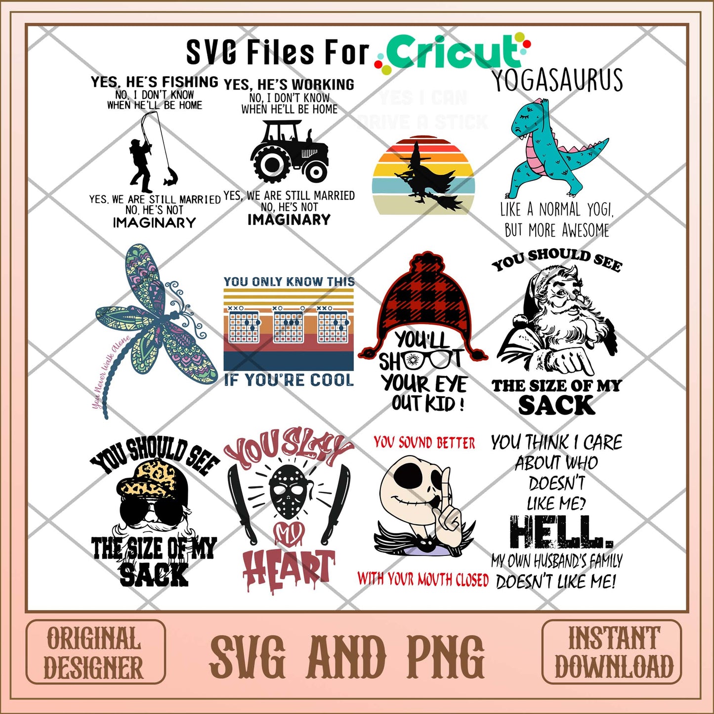 Yes he's workinng quotes svg bundle, Cute art svg bundle -Svgfilesforcricut