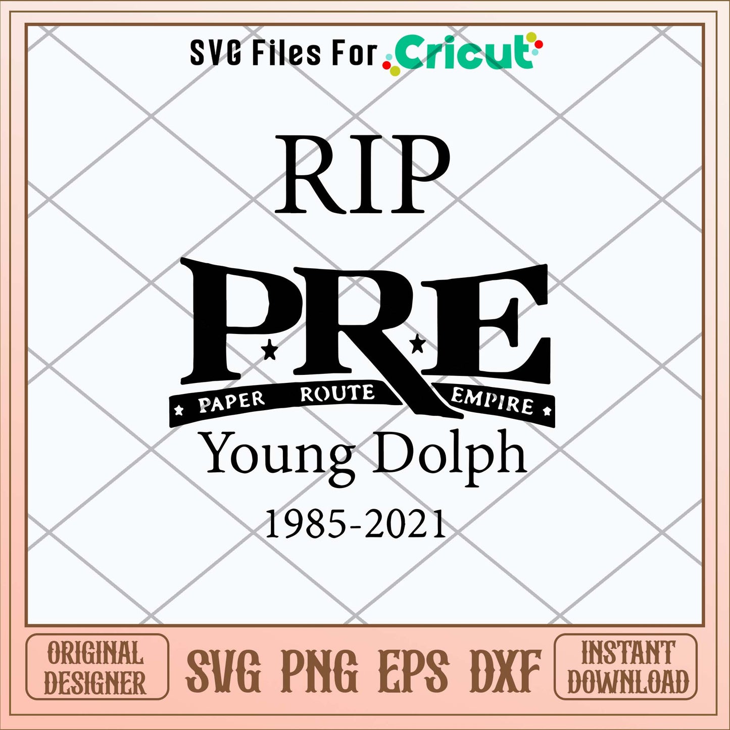 RIP Young Dolph 1985-2021 Rapper Hip Hop Legend Vintage Style Svg, Png Dxf Eps File-Svgfilesforcricut