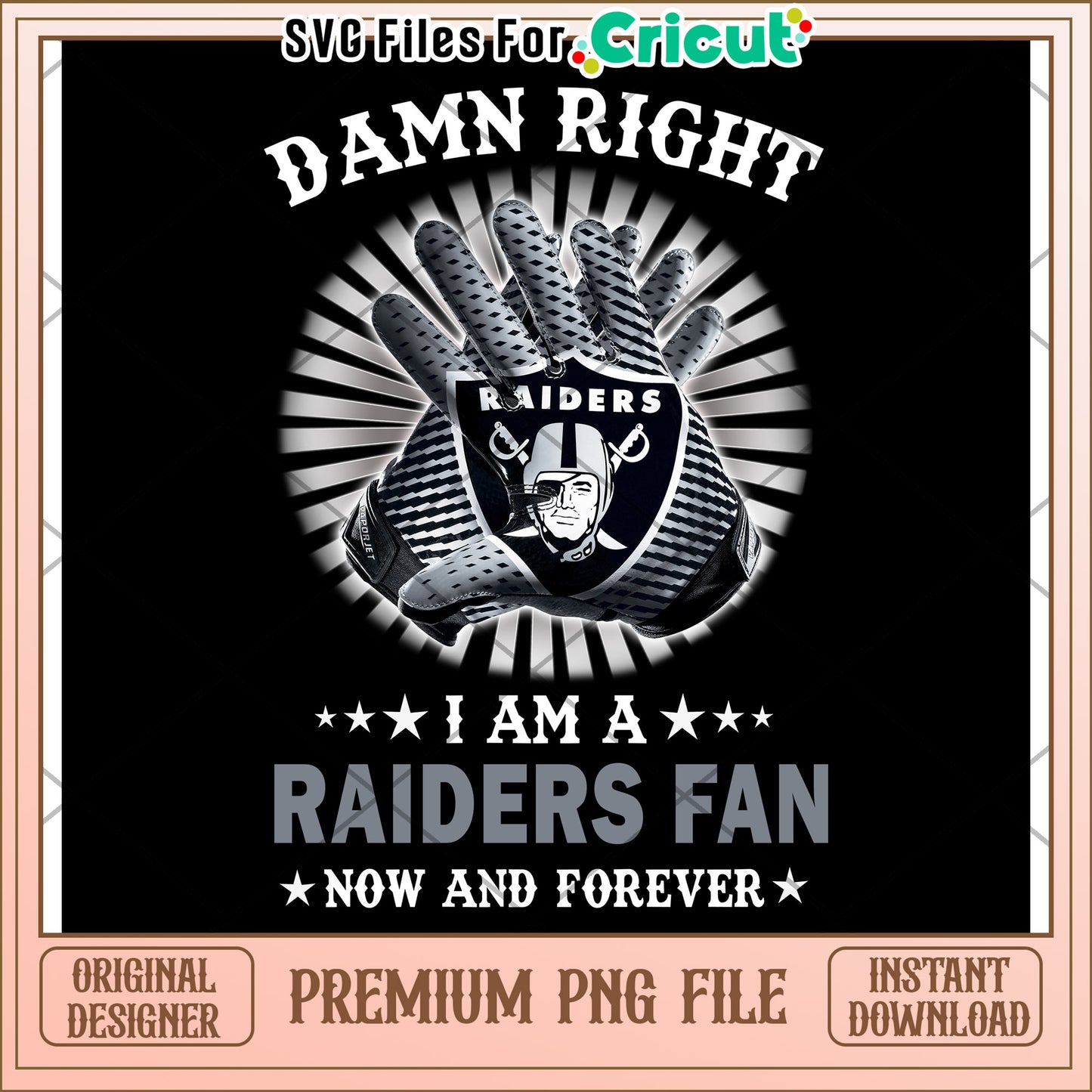 Raiders Fan PNG File, Perfect for Cricut and Instant Download