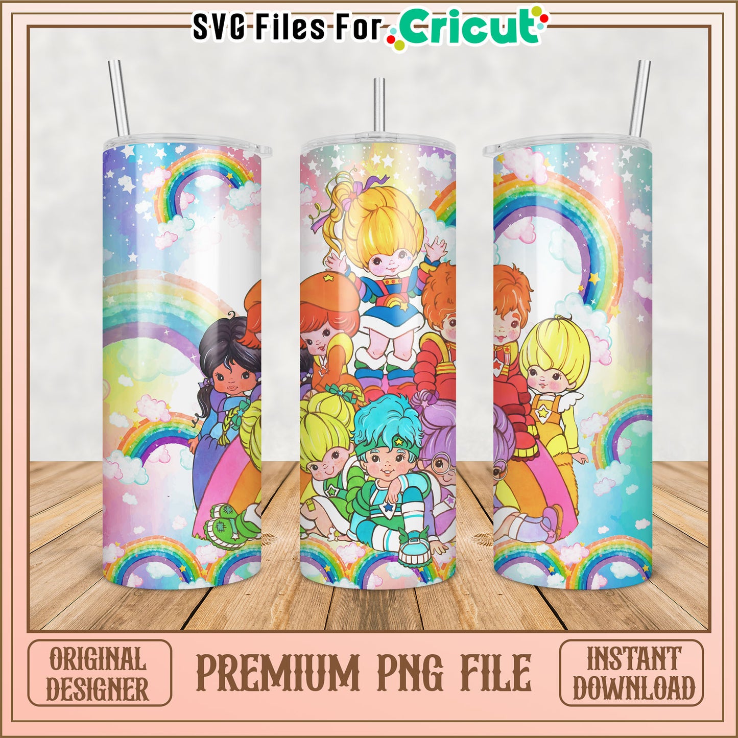 Rainbow Brite Tumbler PNG