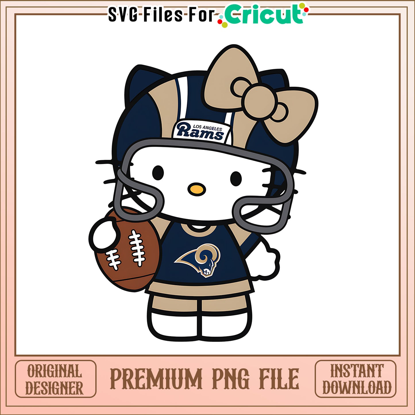 Rams Hello Kitty helmet png, Los Angeles Rams png, NFL png