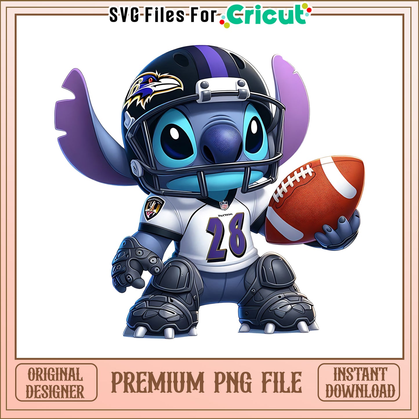 Ravens Stitch and rugby ball png, Baltimore Ravens png, NFL png