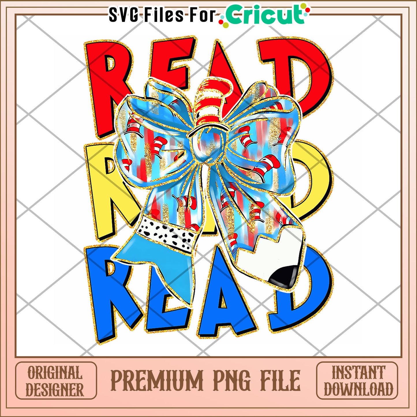 Read and read design png, colorful classroom tools png, educational supplies illustration png