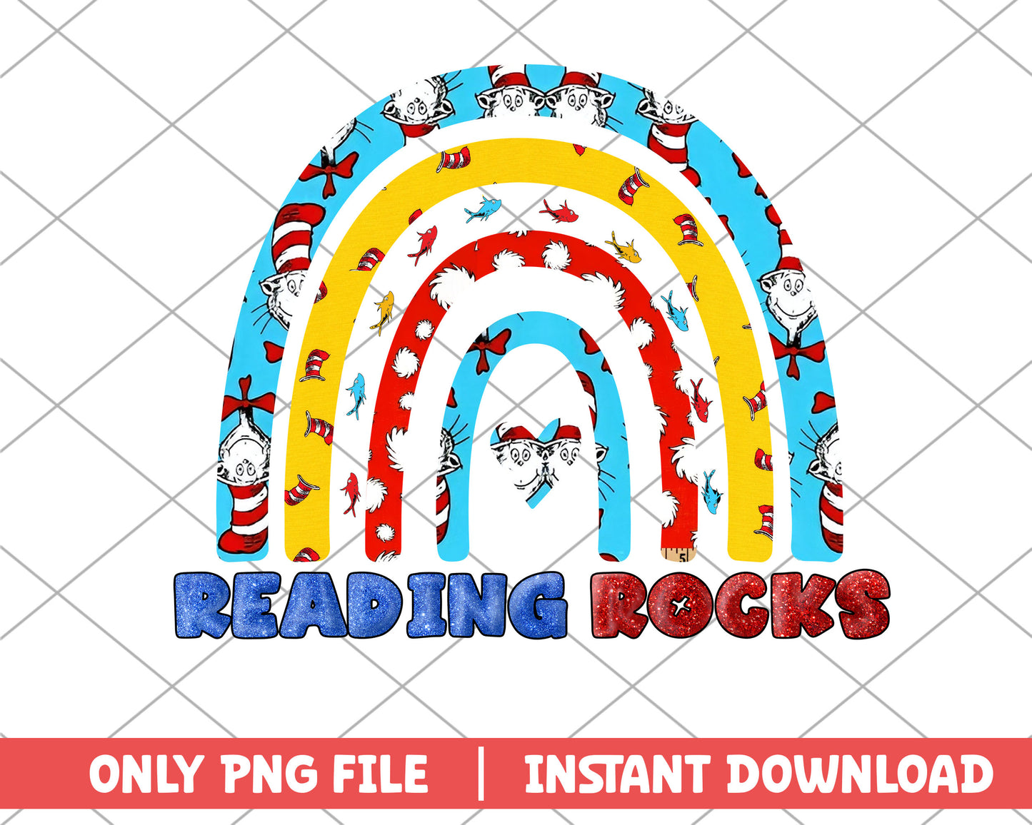 Reading rocks dr.seuss png